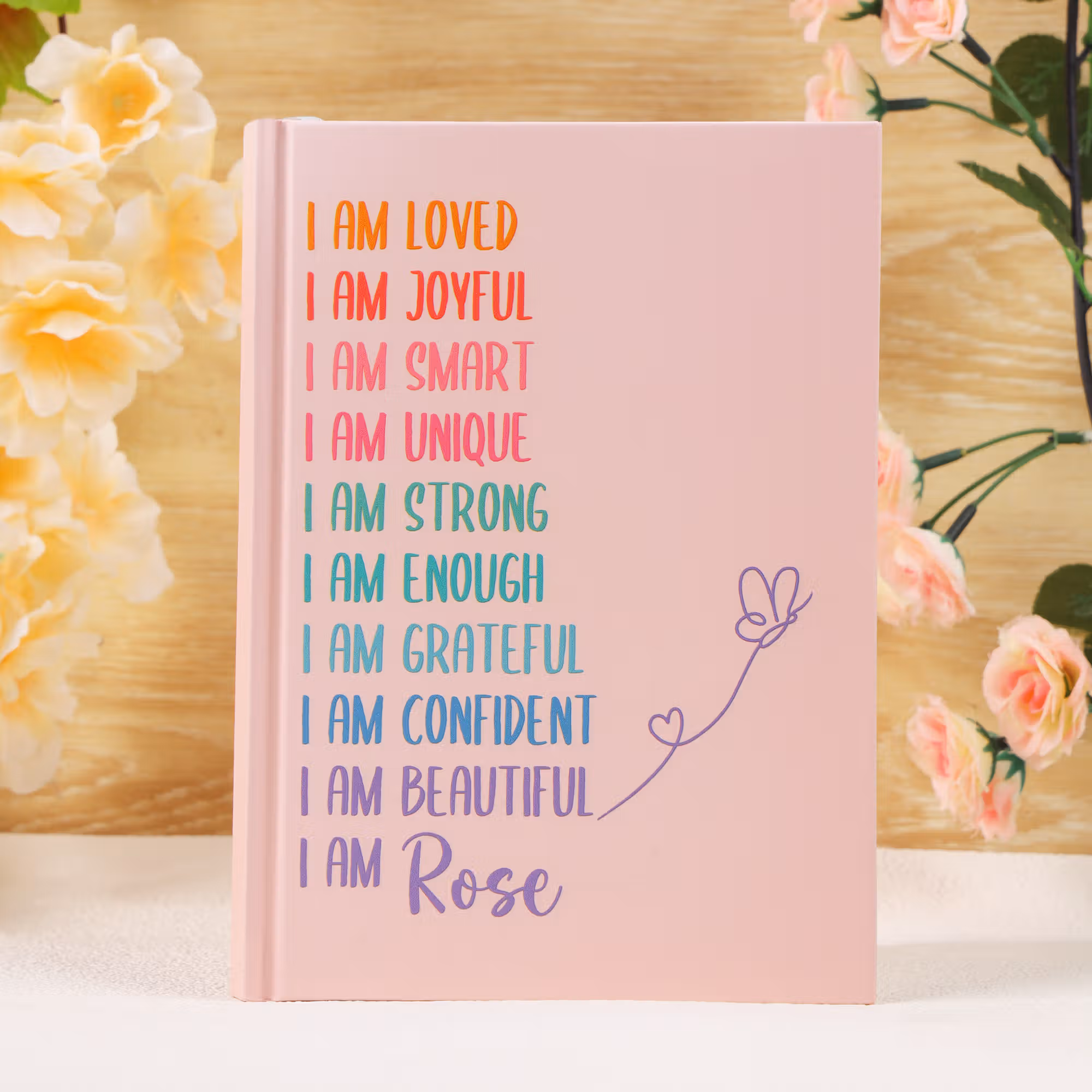 Personalized Affirmations Journal A5 Journal Notebook with Name Daily Journaling Birthday Gift for Women