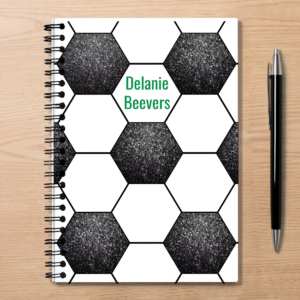 Personalized Football Spiral A5 Notebook with Name Daily Use Back to School Birthday Gift for Kids Sports Lovers